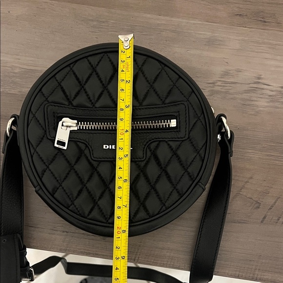 Diesel Quilted Black Round Crossbody Bag - Picture 5 of 5